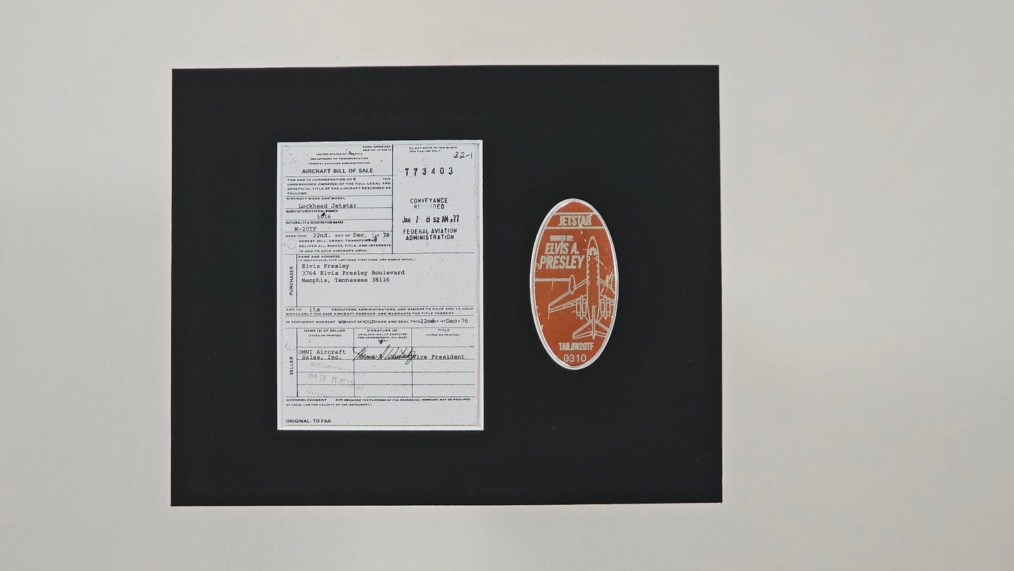 Elvis Jetstar Tag #0100-0999 Gold Level